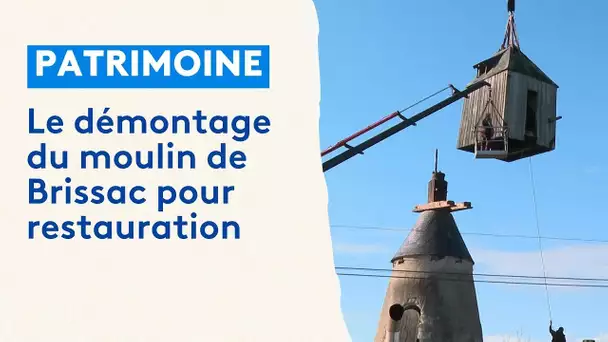 Lauréat du loto du patrimoine, le moulin de Brissac est démonté pour être restauré