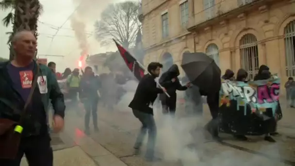 Une manifestation anti-Macron dégénère à Montpellier, 43 personnes encore en garde à vue