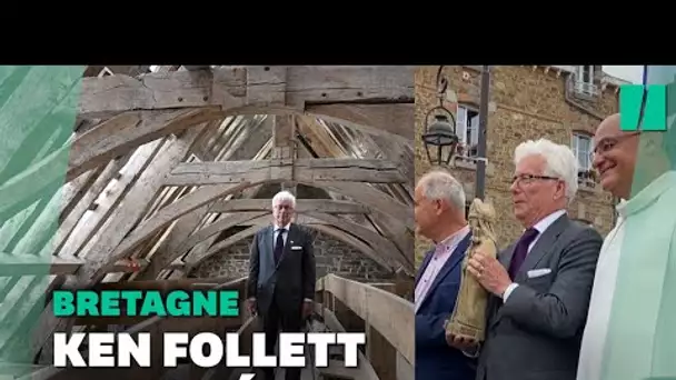 Ken Follett visite la cathédrale bretonne qu’il a aidé à restaurer