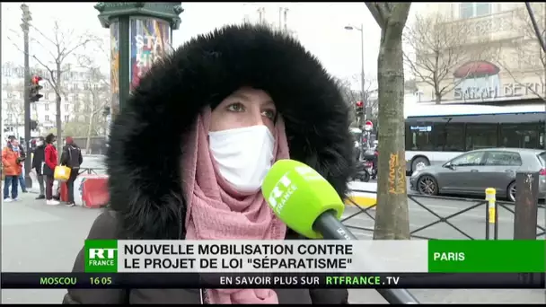 Nouvelle mobilisation à Paris contre le projet de loi séparatisme