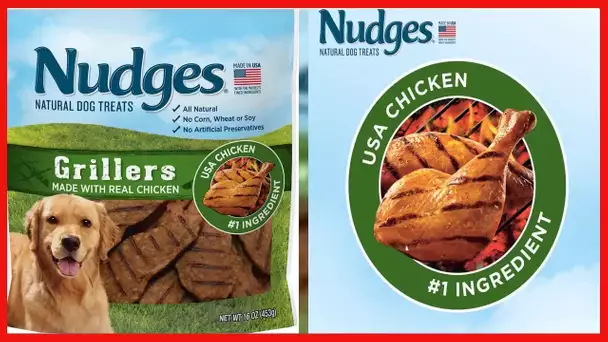 Nudges Natural Dog Treats Grillers Made with Real Chicken
