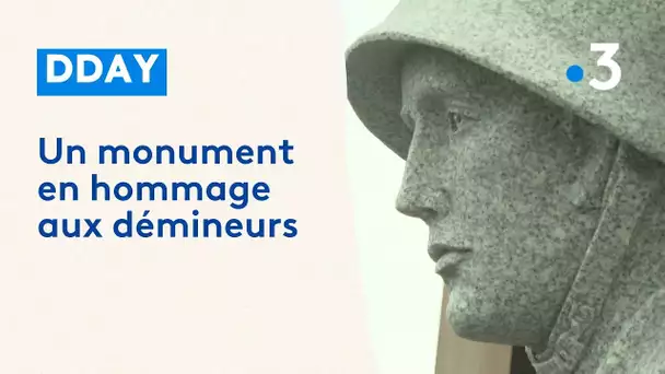 Un monument en hommage aux démineurs du Débarquement de Normandie