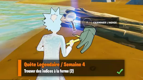 TROUVER DES INDICES DANS LA FERME DE RUSTAUD ! (FORTNITE DEFIS LEGENDAIRE SEMAINE 4)