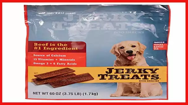 Jerky Treats Tender Strips Dog Snacks Beef 60 oz. 3.75 lbs Jerky-hl Jerky-7q (60 Oz)