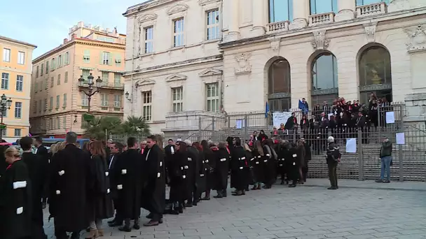Nice : manifestation des avocats pour la rentrée solennelle du tribunal judiciaire