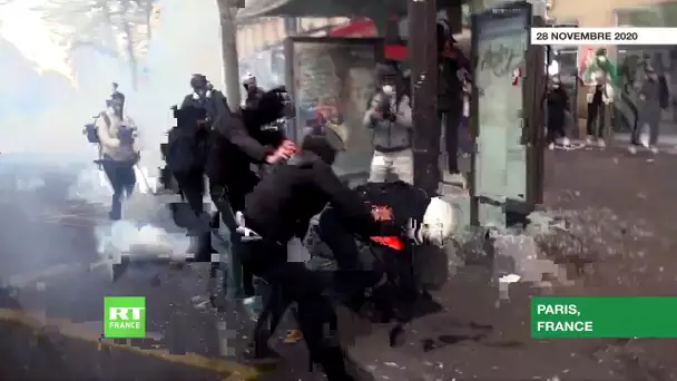 Barricades, lacrymogène, incendies : heurts à la manifestation anti-Sécurité globale à Paris