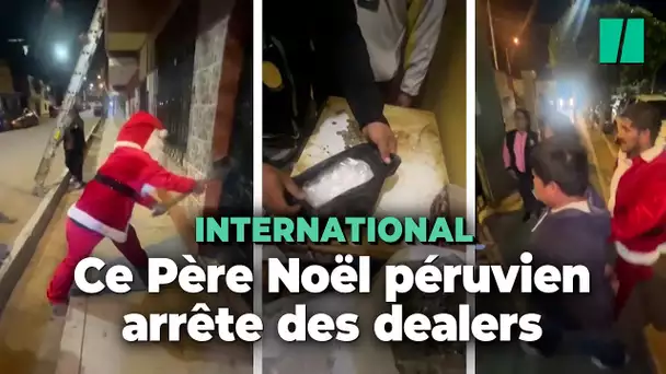 Ce Père Noël péruvien arrête deux dealers en flagrant délit