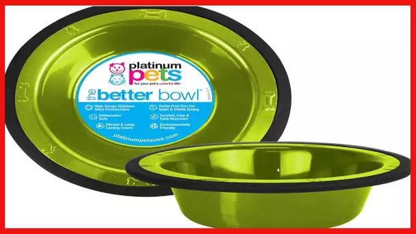 Platinum Pets SwitchIN Stainless Steel Wide Rimmed Dog/Cat Bowl