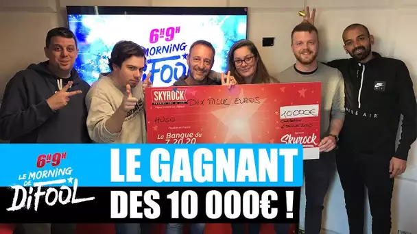 Hugo repart avec son chèque de 10 000€ ! #MorningDeDifool