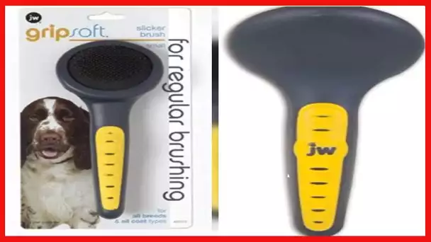 JW Pet Company GripSoft Slicker Brush Dog Brush, Small