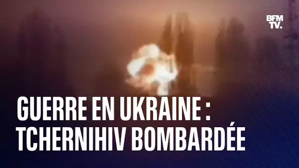 L'exaspération d'une Ukrainienne face à sa maison en feu, visée par des frappes russes à Tchernihiv