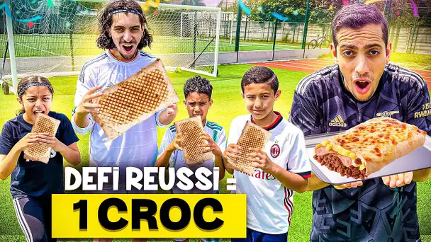 1 DÉFI REUSSI = 1 MAXI CROC DANS UN TACOS POUR MYRIAM VS DES ABONNÉS ! ( tacos géant)