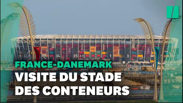 Visite guidée du stade des conteneurs où la France va affronter le Danemark