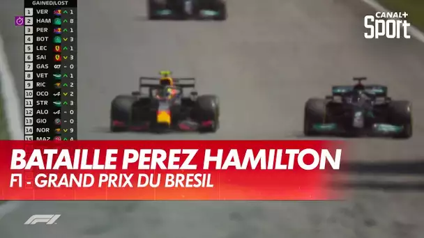 La bataille entre Lewis Hamilton et Sergio Perez ! - GP du Brésil