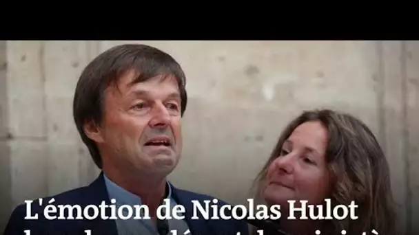 Les larmes de Nicolas Hulot lors de son départ du ministère