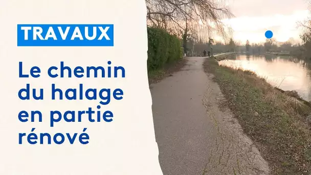 Des berges du canal de la Somme rénovées le long du chemin de hallage