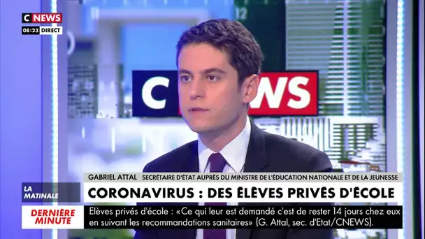 Gabriel Attal sur le coronavirus : «On suit la situation heure par heure»