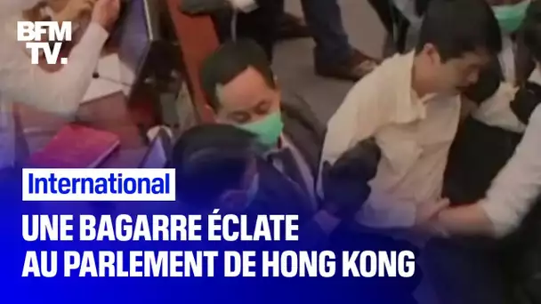 Des affrontements éclatent au parlement de Hong Kong