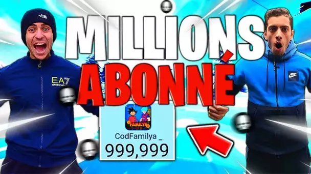 1 MILLION D&#039;ABONNÉS CODFAMILYA