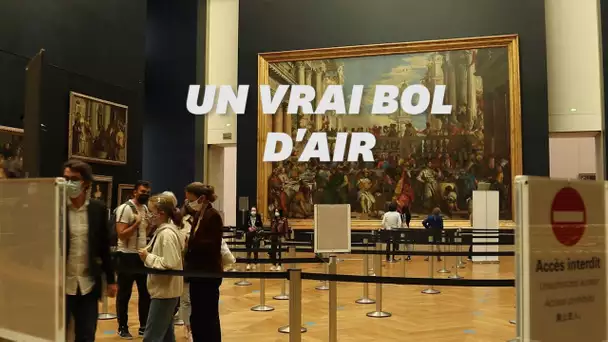 Sans touristes, le Louvre retrouve un nouveau public