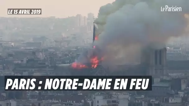 Paris : la cathédrale Notre-Dame en feu