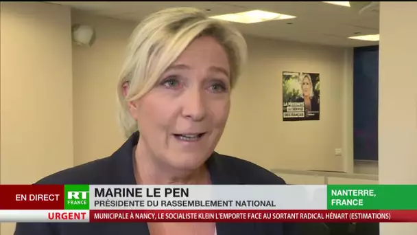 «C'est la victoire du rassemblement des Français», Marine Le Pen réagit à la victoire de Louis Aliot