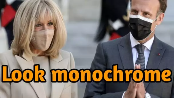 Brigitte Macron : Look monochrome et bracelet clinquant, sortie remarquée à l'Elysée