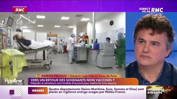Pelloux prône la réintégration des soignants non-vaccinés face à l'"été effroyable" des hôpitaux
