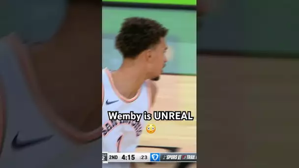 Victor Wembanyama gets the block and HITS THE ONE LEG THREE! 😳🔥|#Shorts