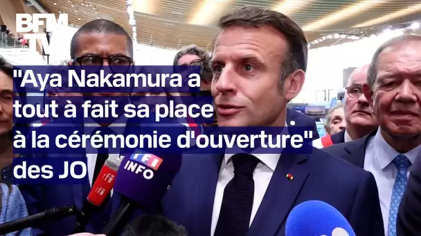 JO de Paris: pour Emmanuel Macron, Aya Nakamura a "tout à fait sa place" à la cérémonie d'ouverture