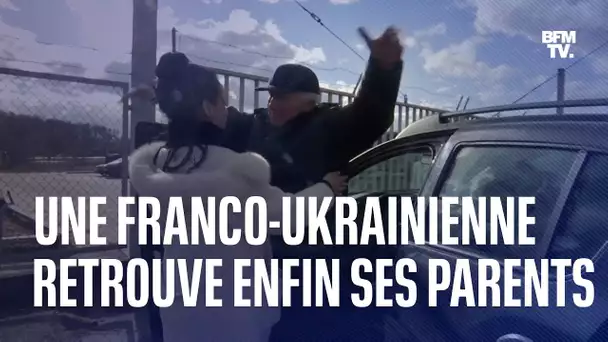 Elena, franco-ukrainienne retrouve ses parents à la frontière polonaise