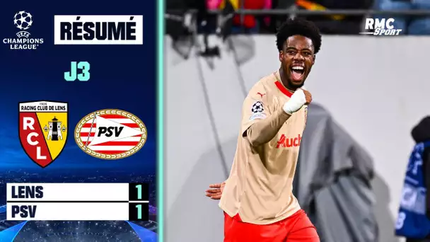 Résumé : Lens 1-1 PSV - Ligue des champions (3e journée)