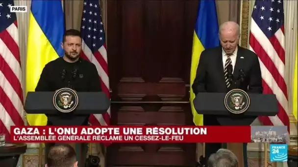 La conférence de presse de Volodymyr Zelensky et Joe Biden à Washington • FRANCE 24