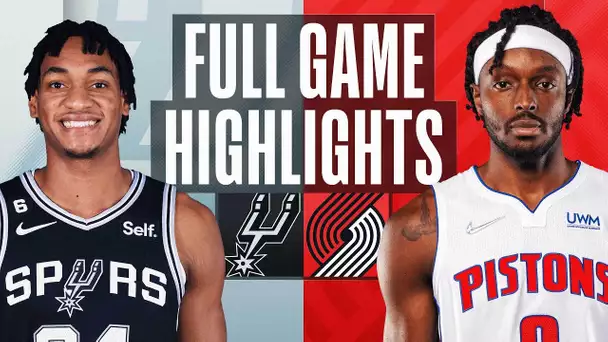 SPURS at TRAIL BLAZERS | NBA FULL GAME HIGHLIGHTS | November 15, 2022