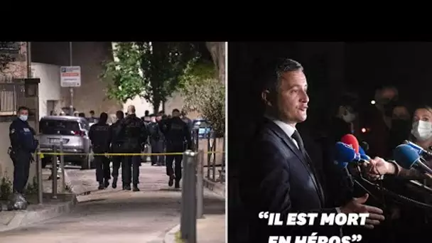 Policier tué à Avignon: le tireur toujours en fuite, Darmanin salue "un héros"