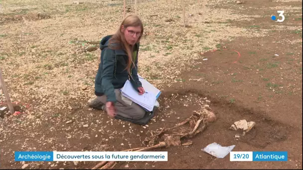 Saint-Pierre-d'Oléron : chantier de fouilles archéologiques sur le site de la future gendarmerie