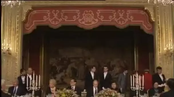 François Mitterrand reçoit Jiang Zemin