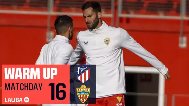 Calentamiento Atlético de Madrid vs UD Almería