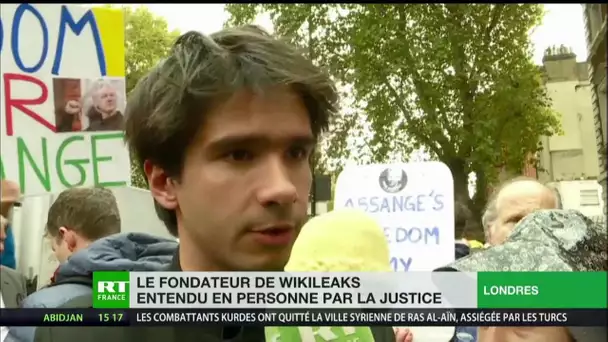 Julian Assange entendu par la justice à Londres