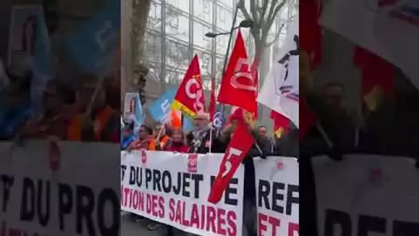 Grève contre la réforme des retraites : mobilisation à Toulouse #retraites #grève #toulouse