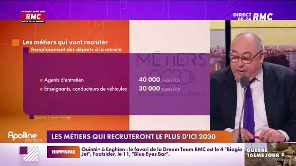 Chaque année d'ici 2030, 760 000 postes devront être pourvus en France