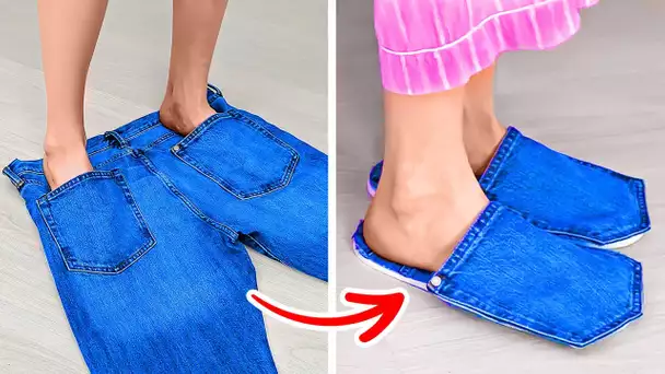 NE JETTE PAS LES VIEUX JEANS ! FANTASTIQUES IDÉES DIY POUR RECYCLER DE VIEUX JEANS