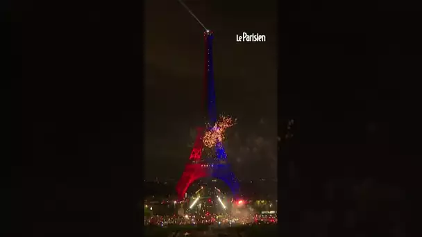 PSG champion d'Europe : feux d'artifice devant la tour Eiffel aux couleurs du PSG