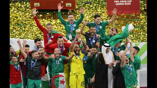 L'Algérie soulève le trophée de la Coupe Arabe 2021