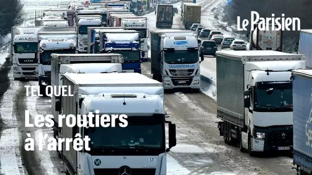 Pluies verglaçantes : des centaines des camions garés sur l'A10