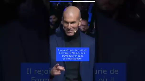 Zidane se lance dans la Formule 1 !