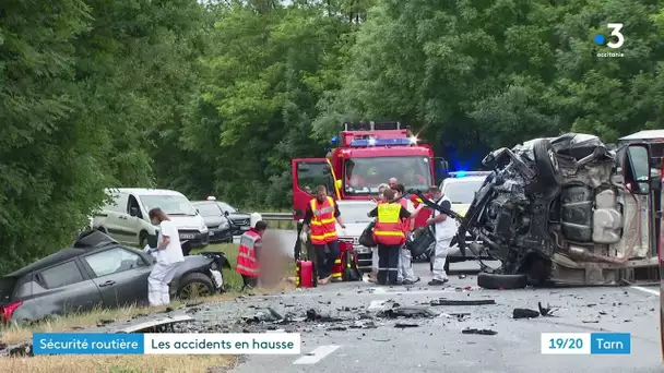 Plus d'accidents sur les 8 premiers mois de l'année dans le Tarn