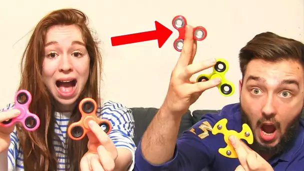 HAND SPINNER CHALLENGE en COUPLE ! ACCIDENT et TRICK SHOT !