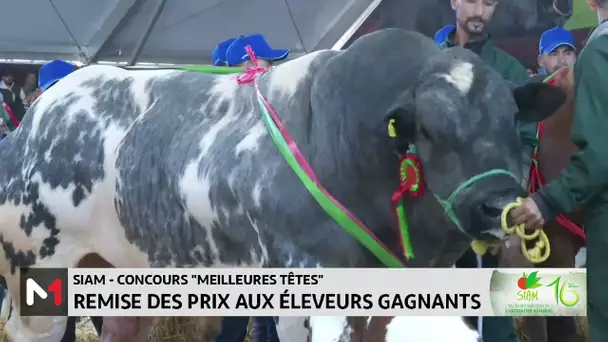 SIAM - Concours "meilleures tête": remise des prix aux éleveurs gagnants