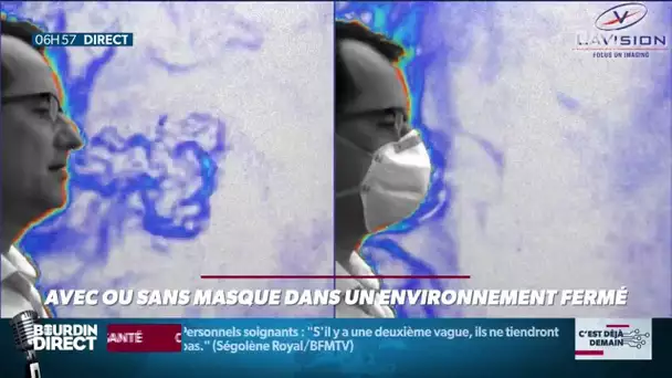 Avec ou sans masque, voici la différence: l'imagerie 3D et thermique révèle la circulation du virus